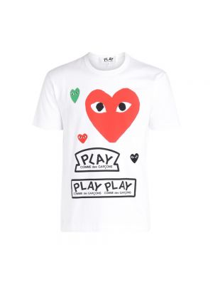 T-shirt Comme Des Garcons Play - Biały
