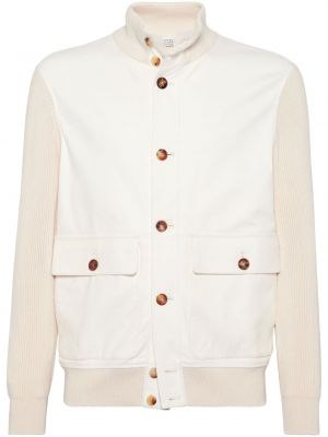 Δερμάτινο πουκάμισο Brunello Cucinelli λευκό