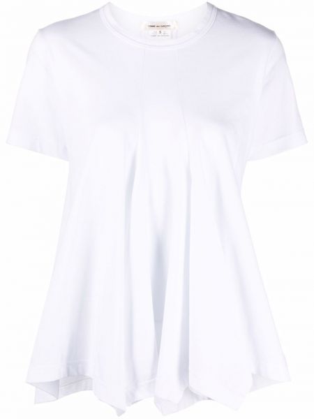 Camiseta plisada Comme Des Garçons blanco