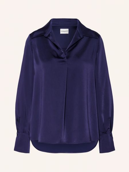 Атласная блузка Claudie Pierlot фиолетовая