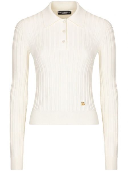 Polo marškinėliai Dolce & Gabbana balta