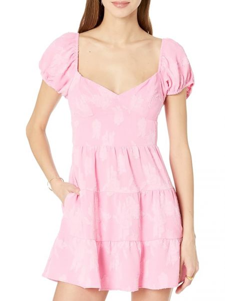 Платье мини в цветочек Show Me Your Mumu розовое