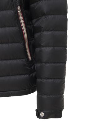 Pérová nylónová bomber bunda Moncler čierna