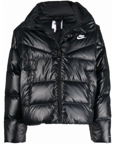 Dūnu jaka ar apdruku Nike melns