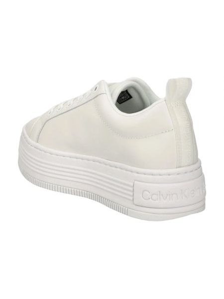 Zapatillas de cuero Calvin Klein Jeans blanco