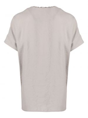 Bluse mit v-ausschnitt aus modal Alysi grau