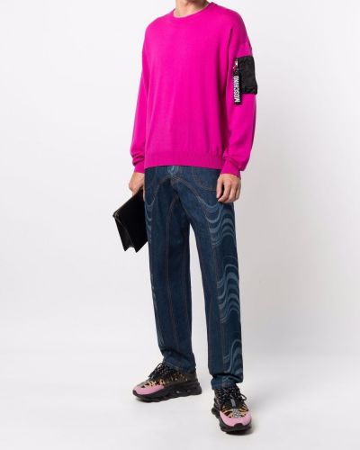 Jersey de punto de tela jersey con bolsillos Moschino rosa