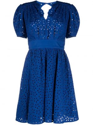 Bavlnené šaty Pinko modrá