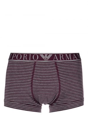 Bavlněné boxerky Emporio Armani fialové