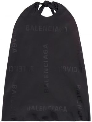 Černý žakárový top Balenciaga