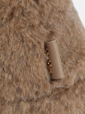 Berretto di lana di seta in lana d'alpaca Max Mara marrone