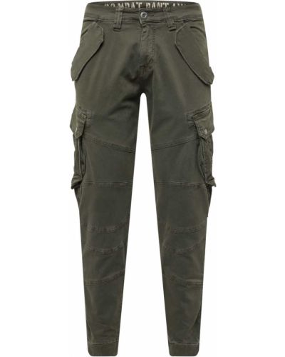 Pantaloni cu buzunare slim fit Alpha Industries verde