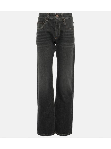 Черные прямые джинсы Brunello Cucinelli