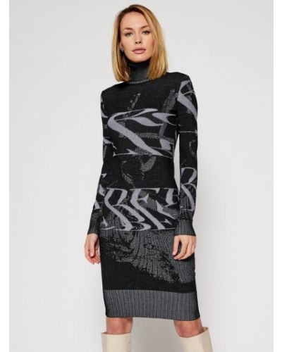 Iceberg Kötött ruha 20II2P0AH087019 Fekete Regular Fit