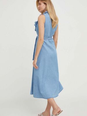 Midi šaty Answear Lab modré