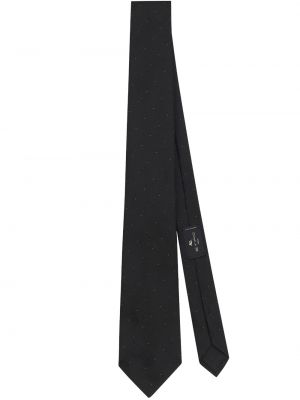 Pöttyös selyem nyakkendő Etro fekete