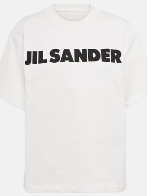 Oversize jersey t-shirt aus baumwoll Jil Sander