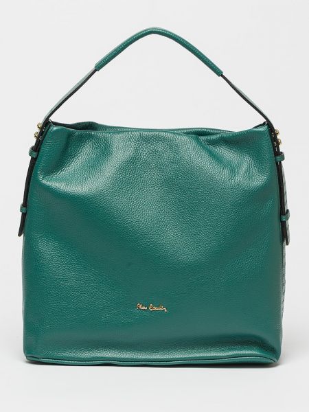 Кожаная сумка Pierre Cardin зеленая