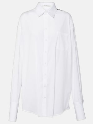 Oversized βαμβακερό πουκάμισο Peter Do λευκό