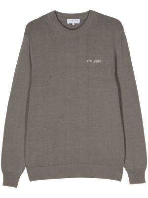 Пуловер бродиран Maison Labiche сиво