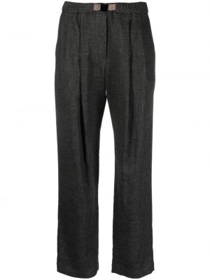 Pantaloni cu picior drept plisate Brunello Cucinelli gri
