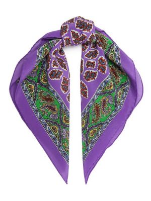 Фиолетовый шелковый платок Ralph Lauren