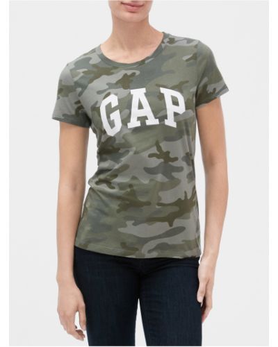 Zelené maskáčové tričko Gap