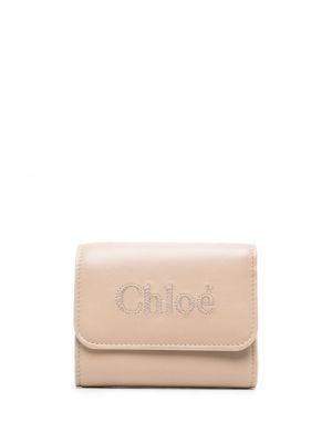 Usnjena denarnica Chloe bež