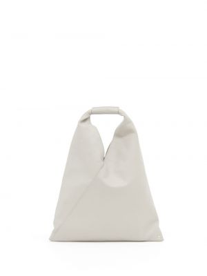 Kožená nákupná taška Mm6 Maison Margiela biela
