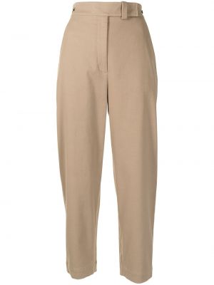 Pantalones rectos de cintura alta Agnona marrón