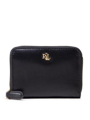 Peňaženka na zips Lauren Ralph Lauren čierna