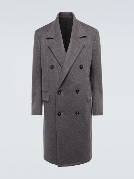 Palton de lână Bottega Veneta gri