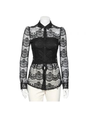 Spitzen bluse mit spitzer schuhkappe Dolce & Gabbana Pre-owned schwarz