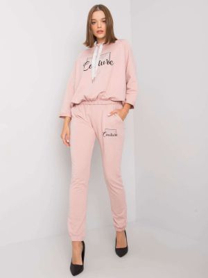 Sportovní kalhoty s aplikacemi Fashionhunters růžové