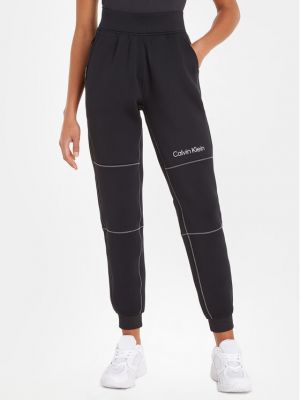 Voľné priliehavé teplákové nohavice Calvin Klein Performance čierna
