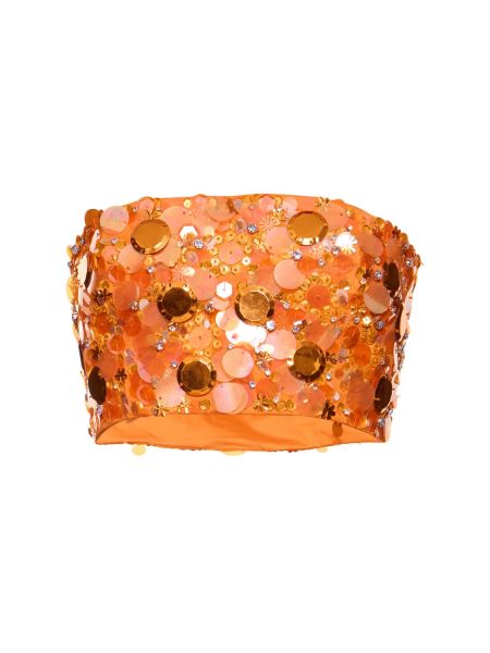 Сатенен кроп топ Des Phemmes оранжево