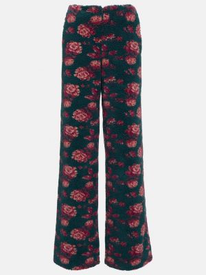 Прямые брюки с высокой талией в цветочек с принтом Magda Butrym