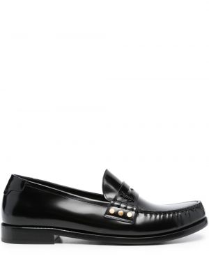 Pantofi loafer din piele Saint Laurent negru
