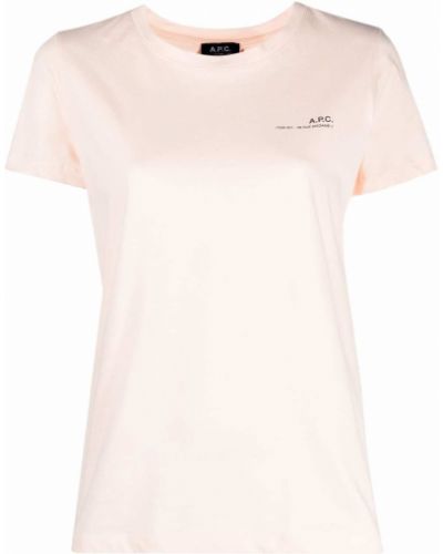 Camiseta con estampado A.p.c. rosa