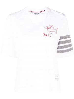 T-shirt Thom Browne vit