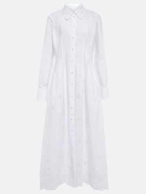 Siuvinėtas midi suknele Chloã© balta
