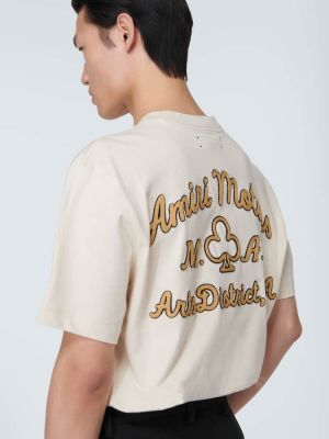 Pamučna majica od jersey Amiri bijela