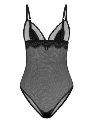 Spitzen transparentes body Dolce & Gabbana schwarz