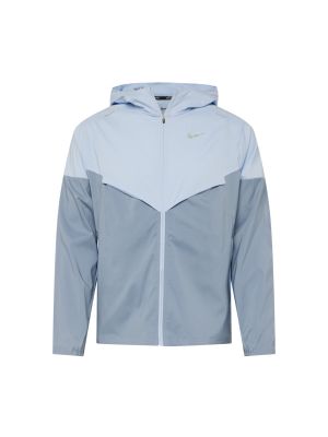 Priliehavá športová bunda na zips s kapucňou Nike - modrá