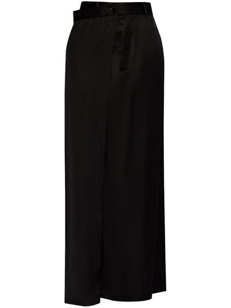 Satenska maksi suknja Mm6 Maison Margiela crna