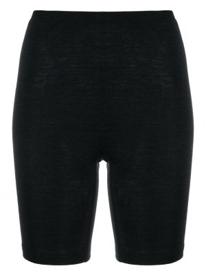 Pantalon culotte taille haute en tricot Hanro noir