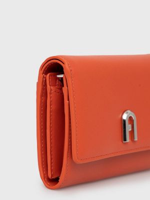 Шкіряний гаманець Furla, помаранчевий