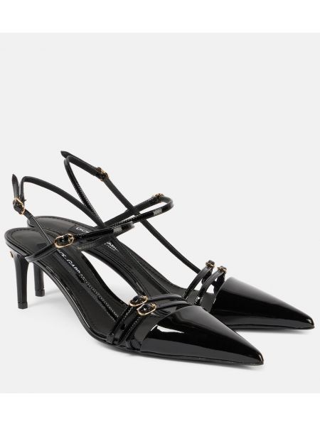 Slingback lack läder pumps Dolce&gabbana svart