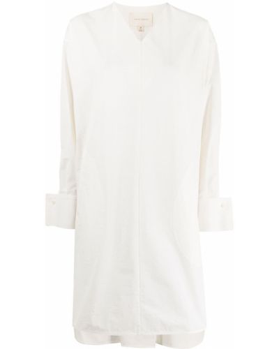 Блуза с v-образно деколте Gia Studios бяло