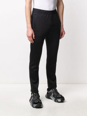 Slim fit sportovní kalhoty s potiskem Valentino černé